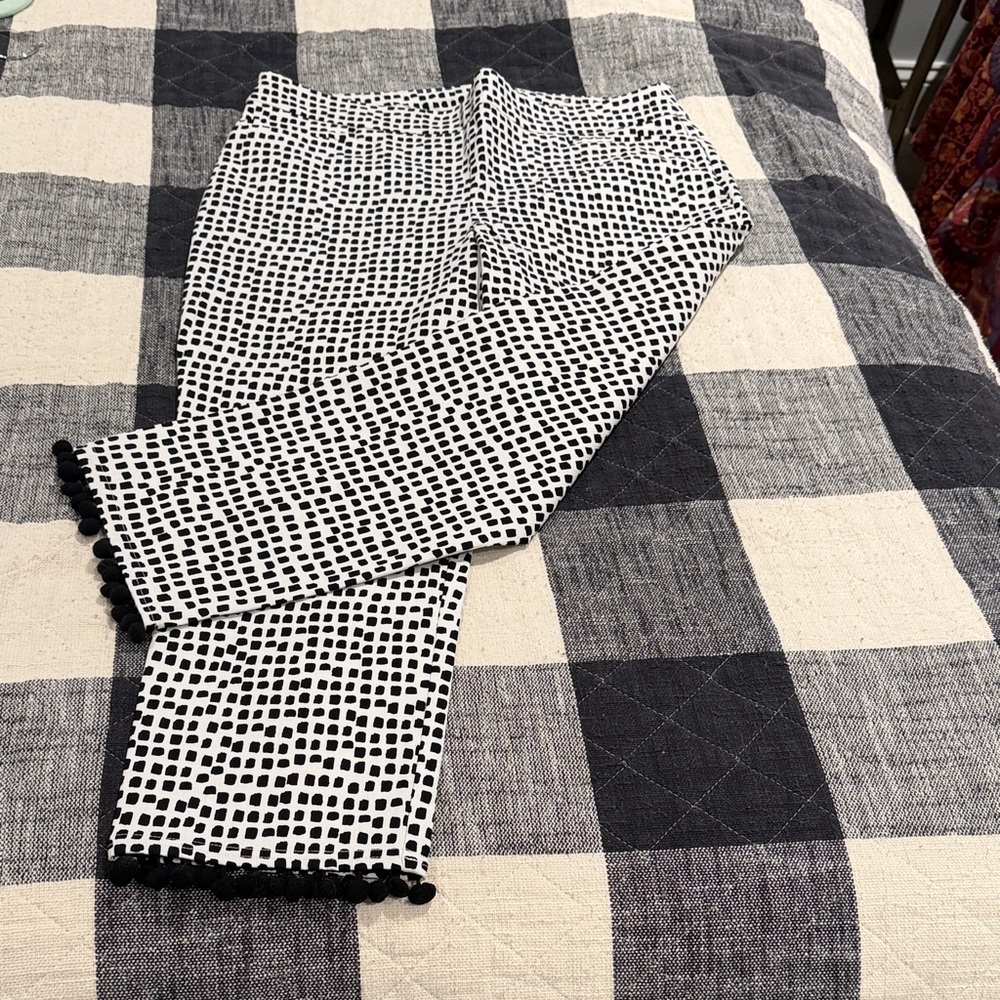 Chicos Black and White Patterned stretchy Pants (Chico’s size 2)